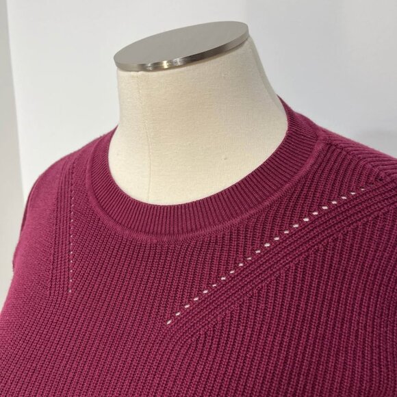 Banana Republic Burgundy Crewneck Textured Knit Classic Soft Sweater [size XL] - Picture 3 of 6